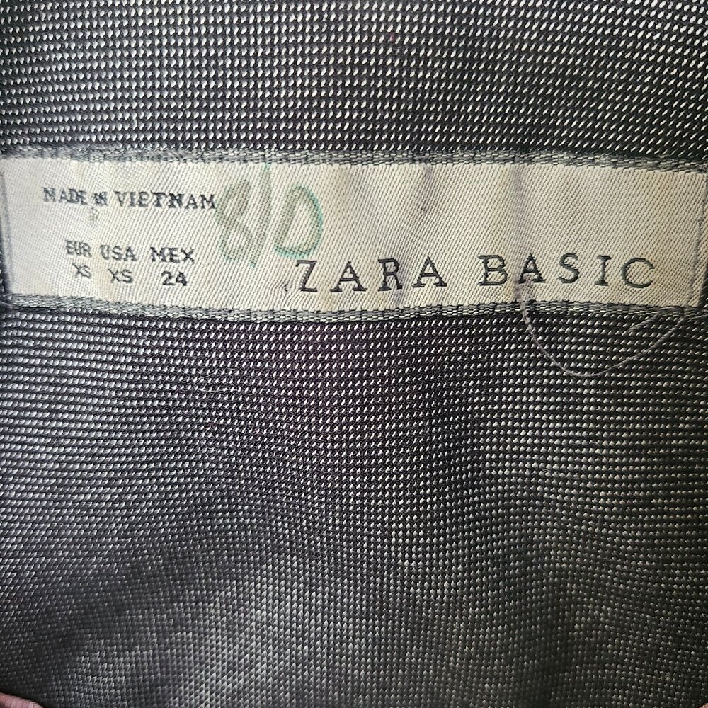 Zara Basic Women’s Charcoal Gray Tailored Blazer Jacket XS - Picture 3 of 3
